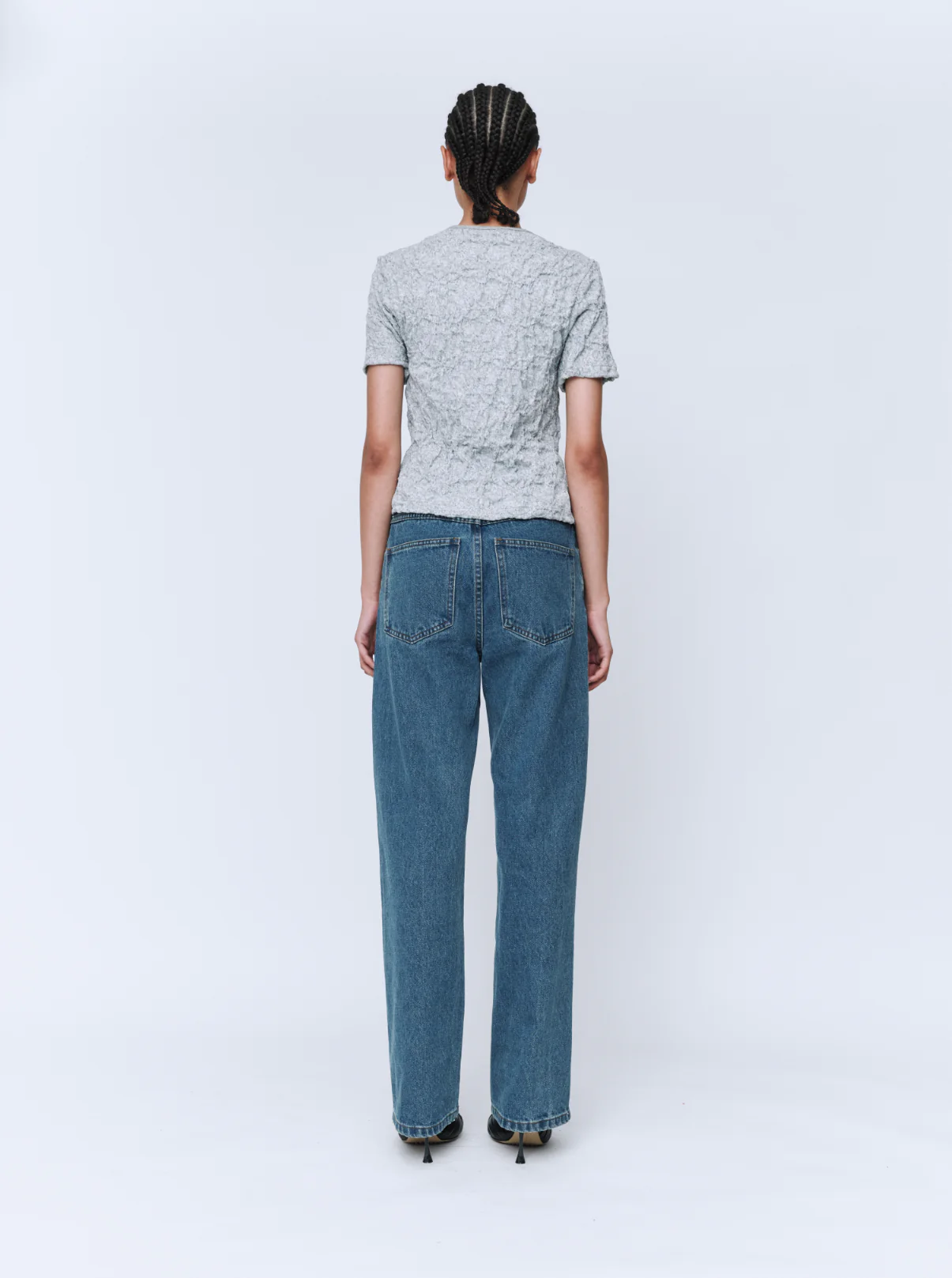 Scrunch T-Shirt - Grey - Image 4