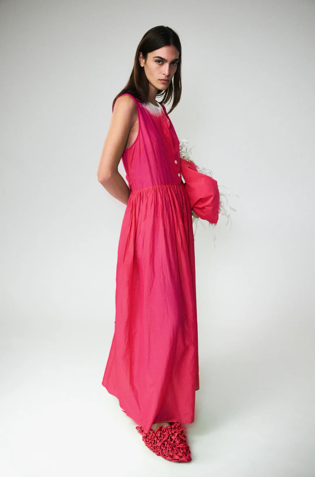 Silk Tank Gown - Cherry - Image 3