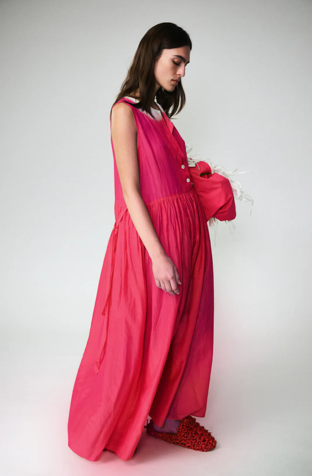 Silk Tank Gown - Cherry - Image 4