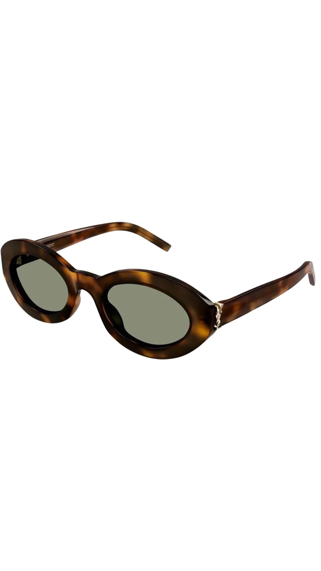 SLM136002 Oval Frame Sunglasses - Havana/Green