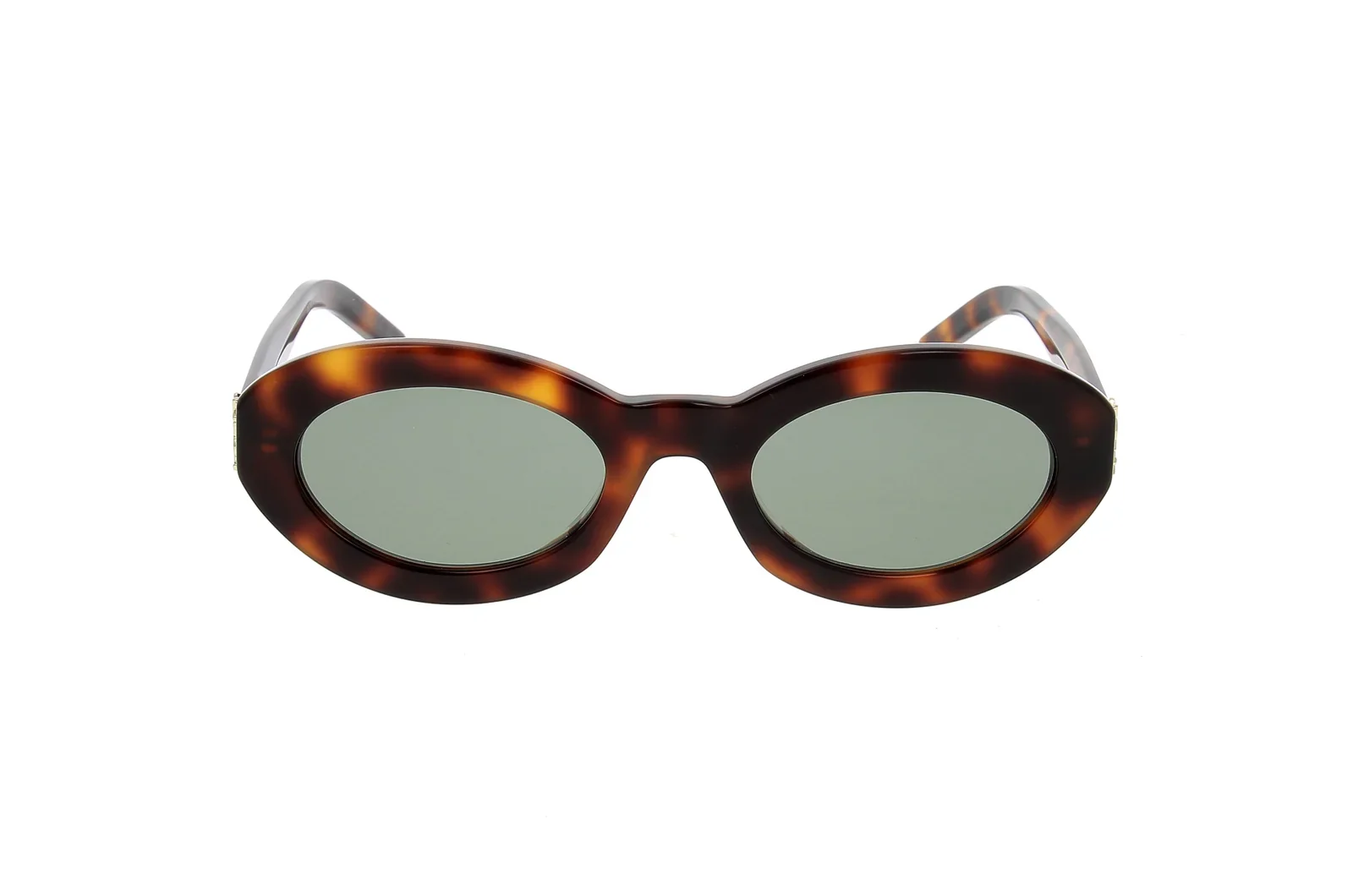 SLM136002 Oval Frame Sunglasses - Havana/Green - Image 5