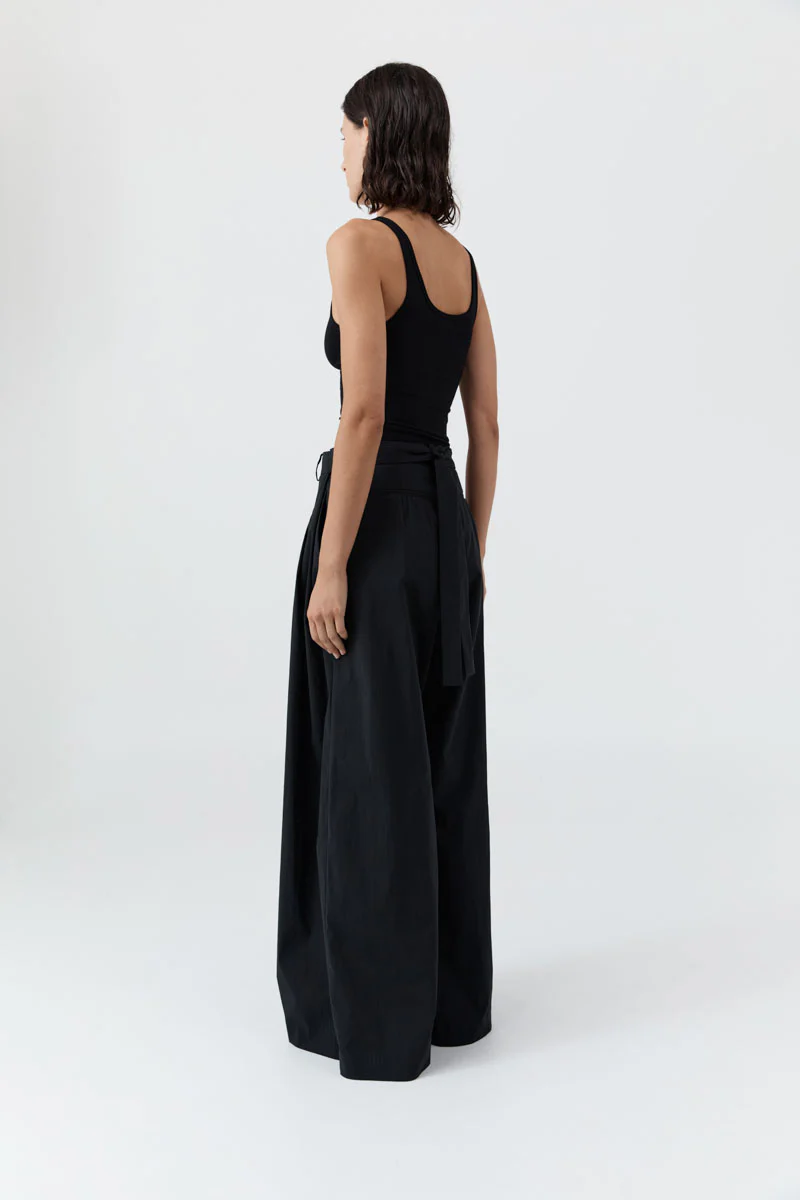 Soft Jersey Slim Scoop Tank - Jet Black - Image 4