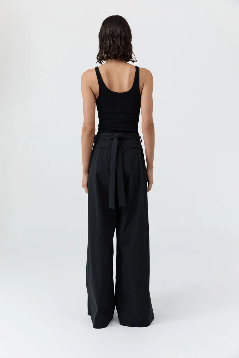 Soft Jersey Slim Scoop Tank - Jet Black - Image 5