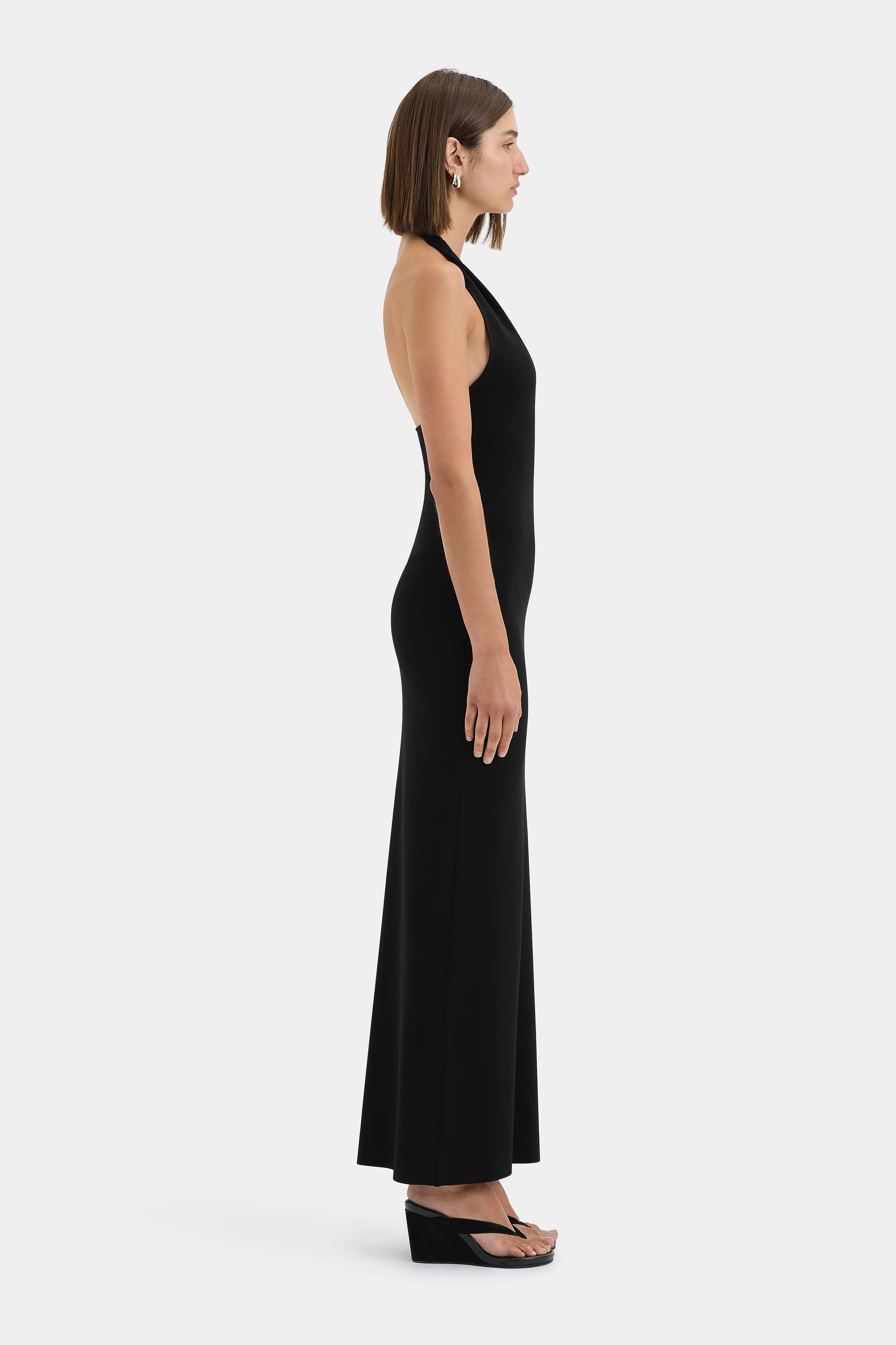 Solari Halter Twist Dress - Black - Image 4