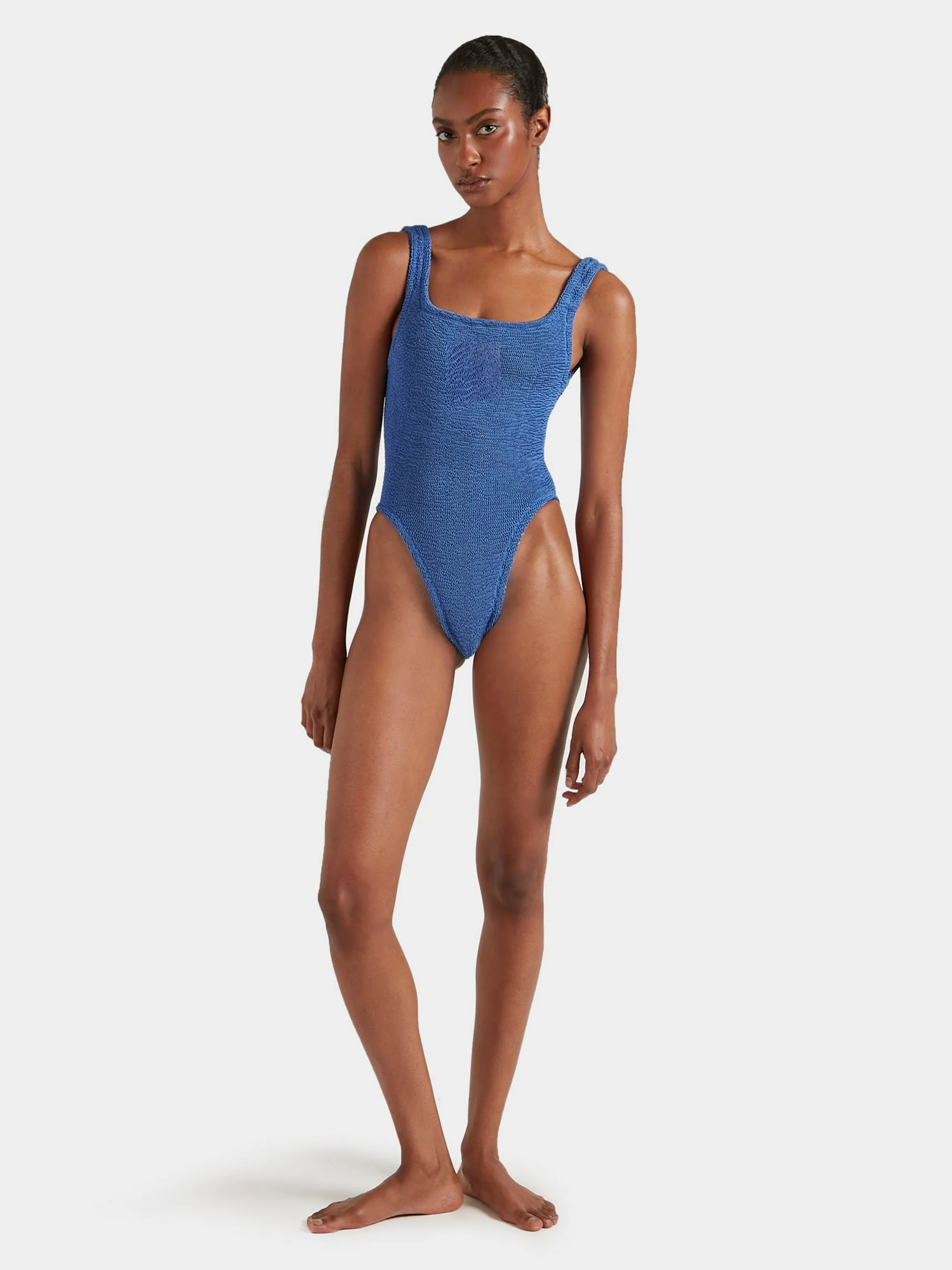 Square Neck Swim - Metallic Denim - Image 4