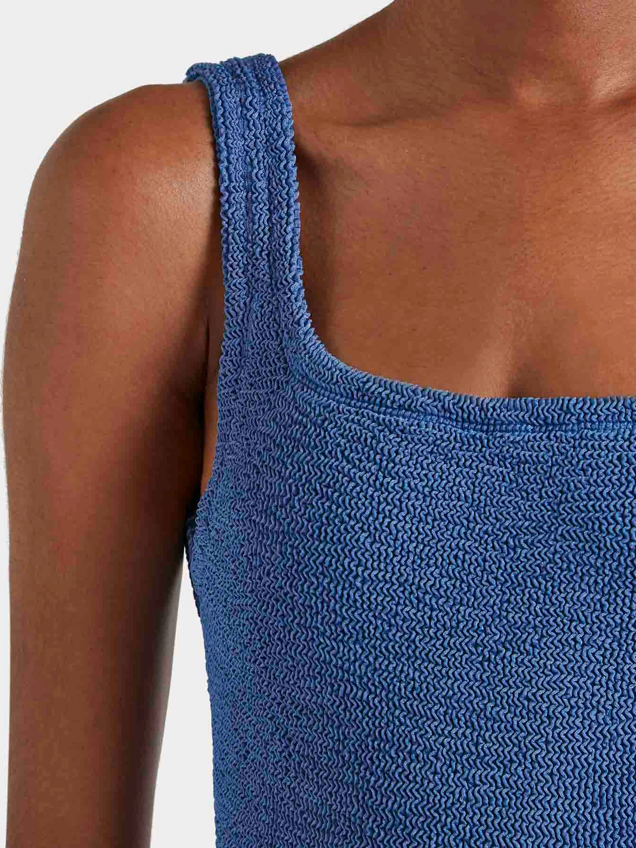 Square Neck Swim - Metallic Denim - Image 5