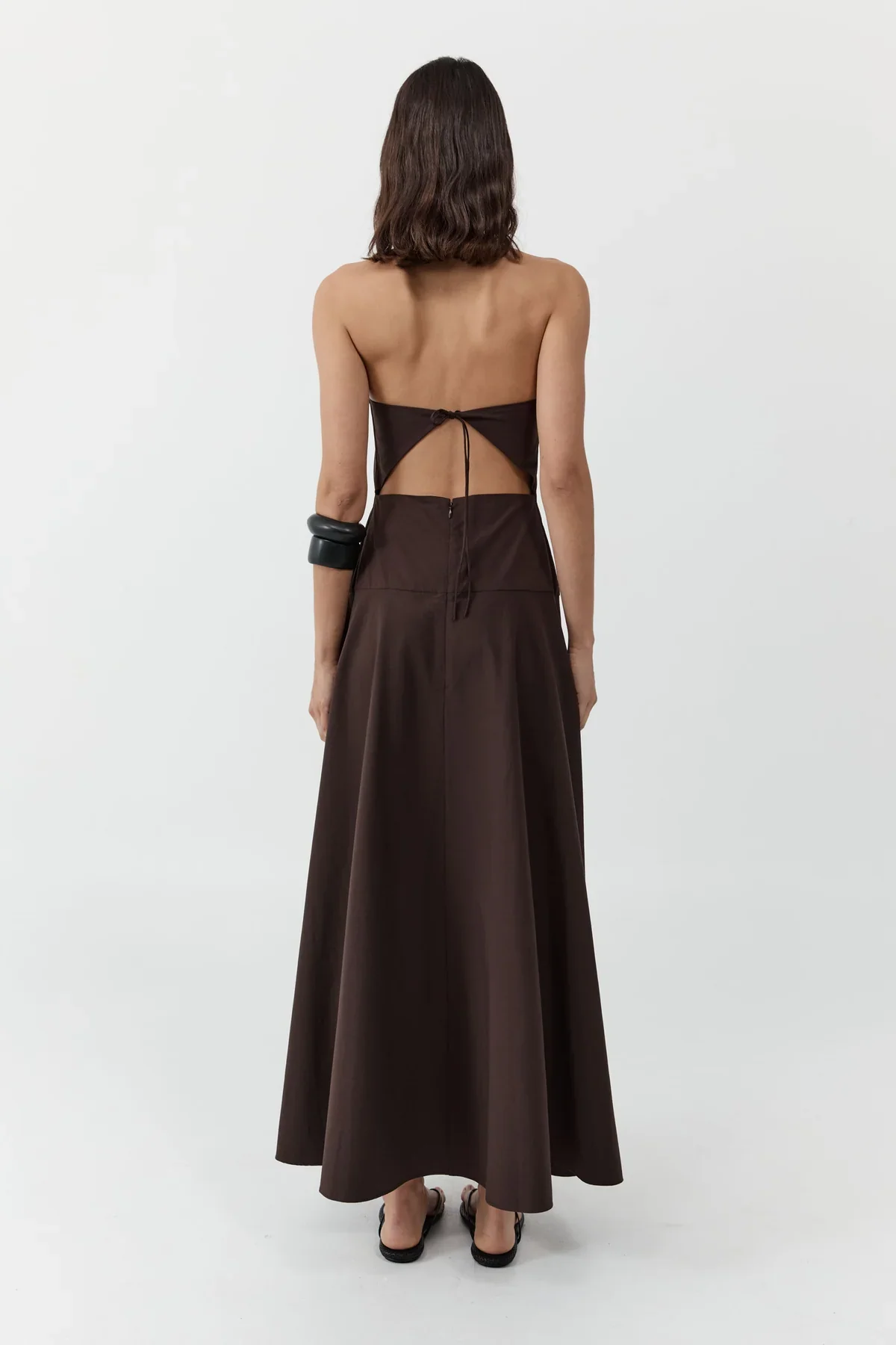 Strapless Rouleau Dress - Bark - Image 4