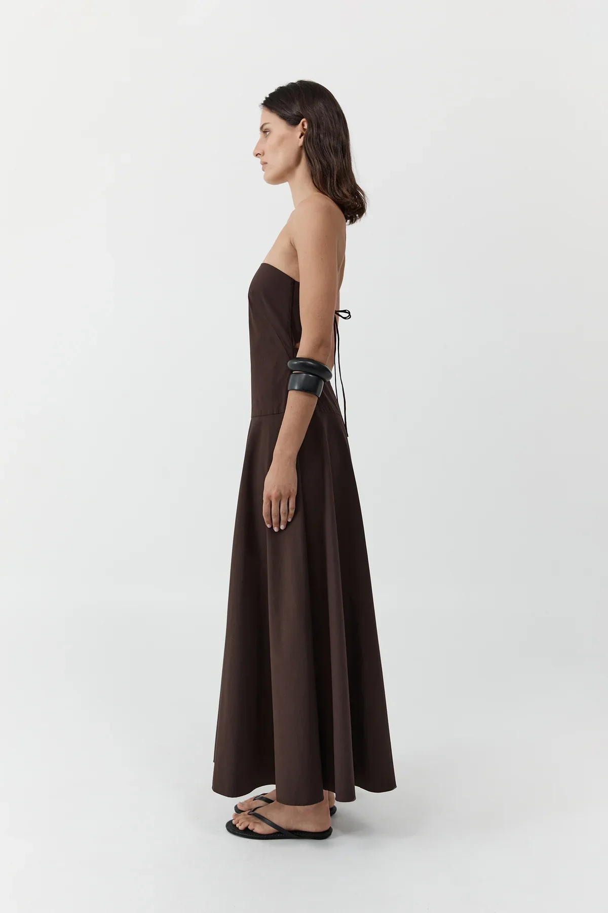 Strapless Rouleau Dress - Bark - Image 5