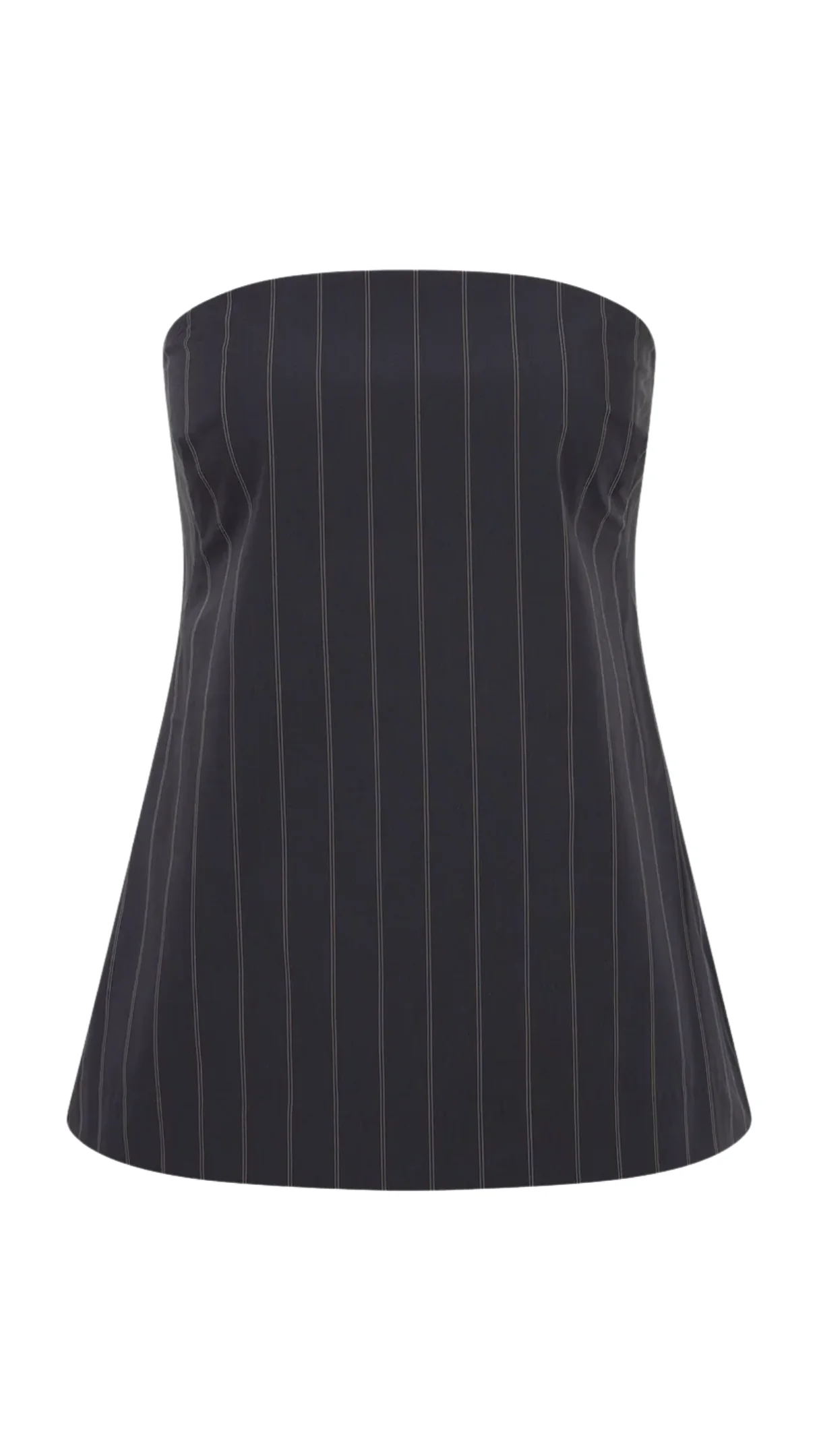Strapless Rouleau Tie Top - Ink Stripe
