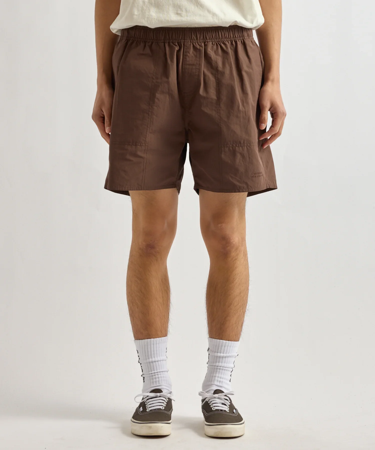 Talley Washed Swim Short - Dark Brown - Image 2