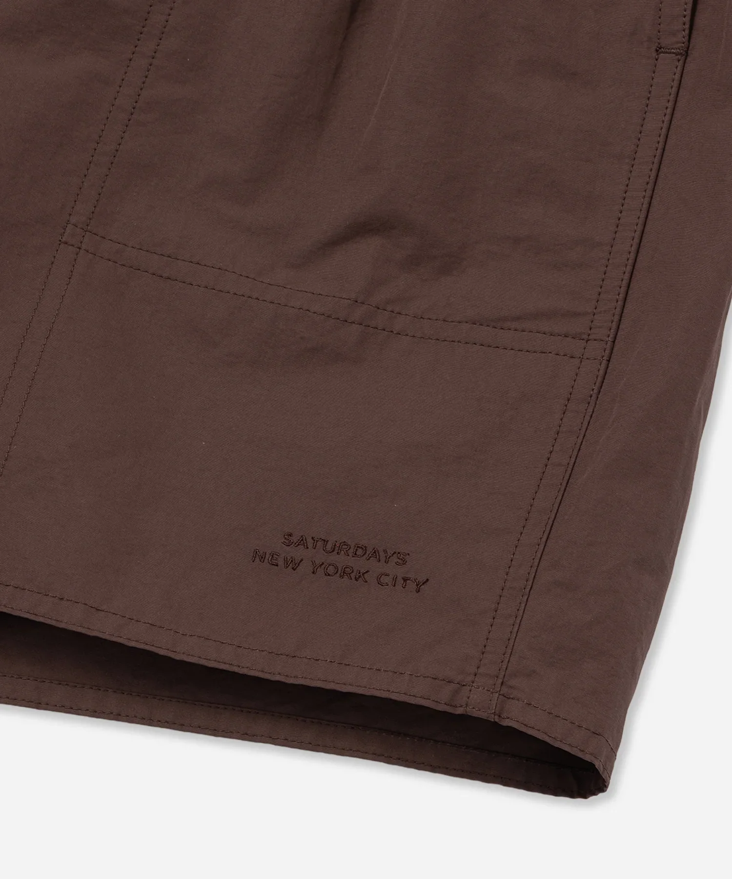 Talley Washed Swim Short - Dark Brown - Image 5