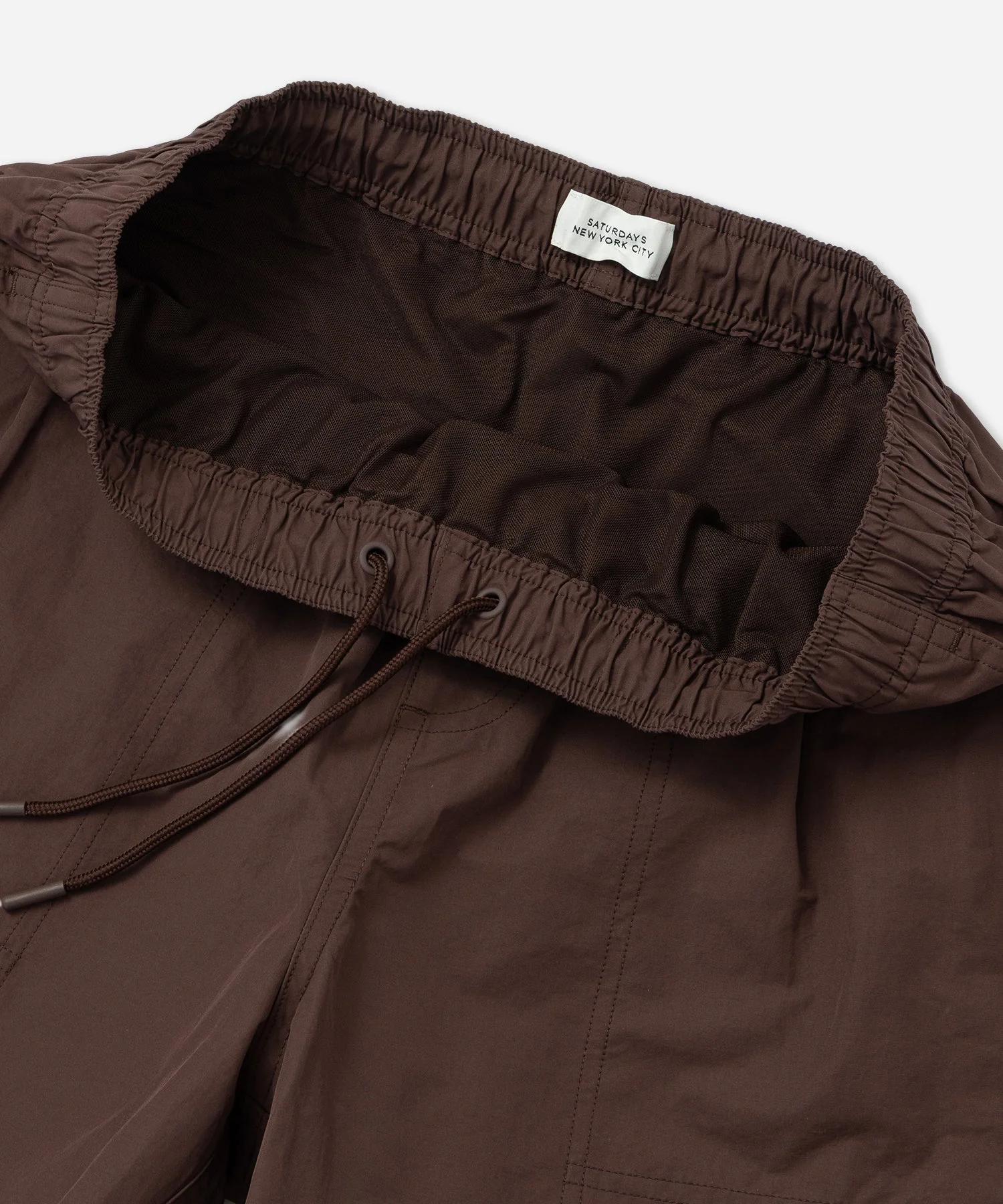 Talley Washed Swim Short - Dark Brown - Image 6