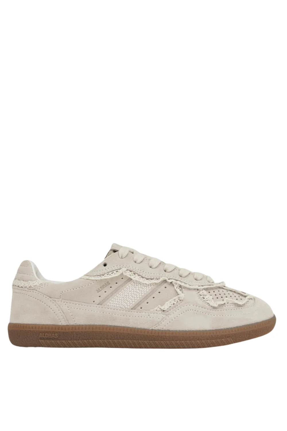 TB.490 Crochet Cream Leather Sneakers