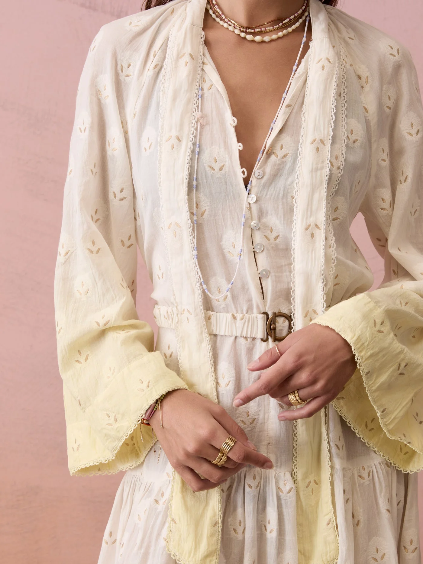 Vespara Wide Sleeve Maxi Smock Dress - Image 4