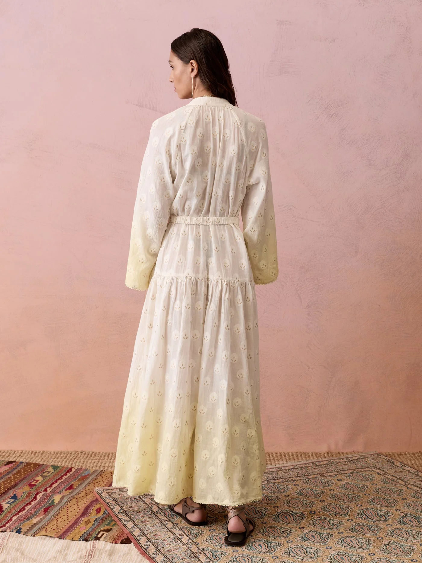 Vespara Wide Sleeve Maxi Smock Dress - Image 5