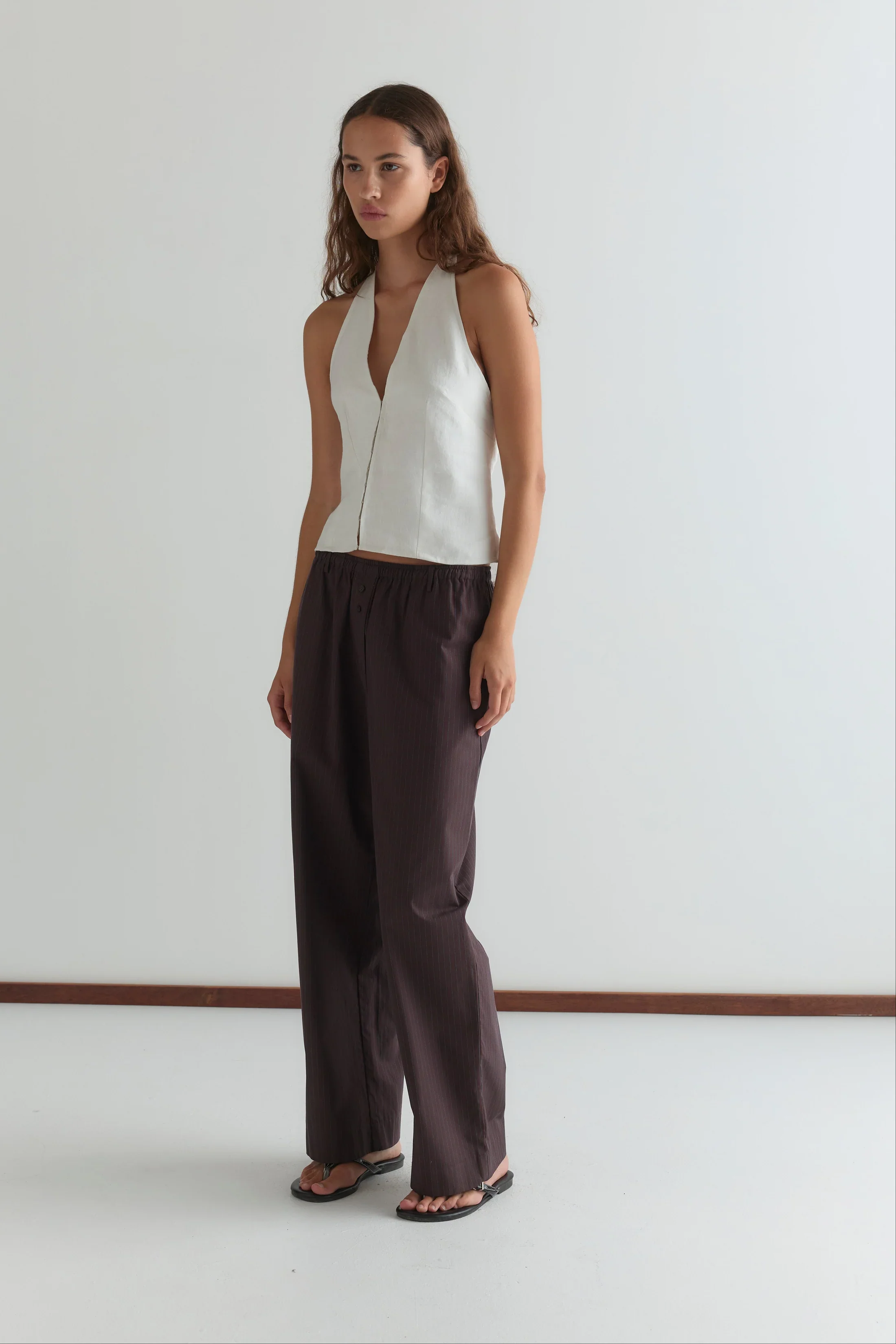 Close Halter Top - White - Image 3