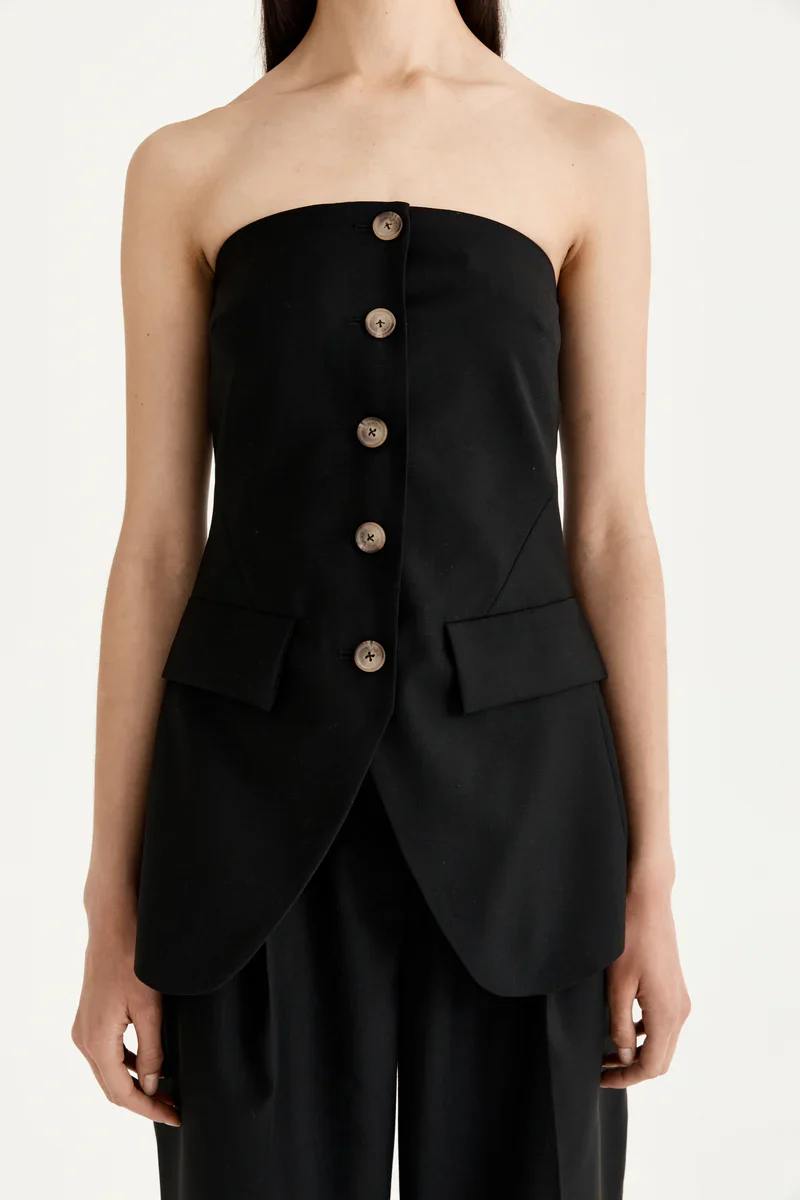 Uma Strapless Vest - Noir - Image 3