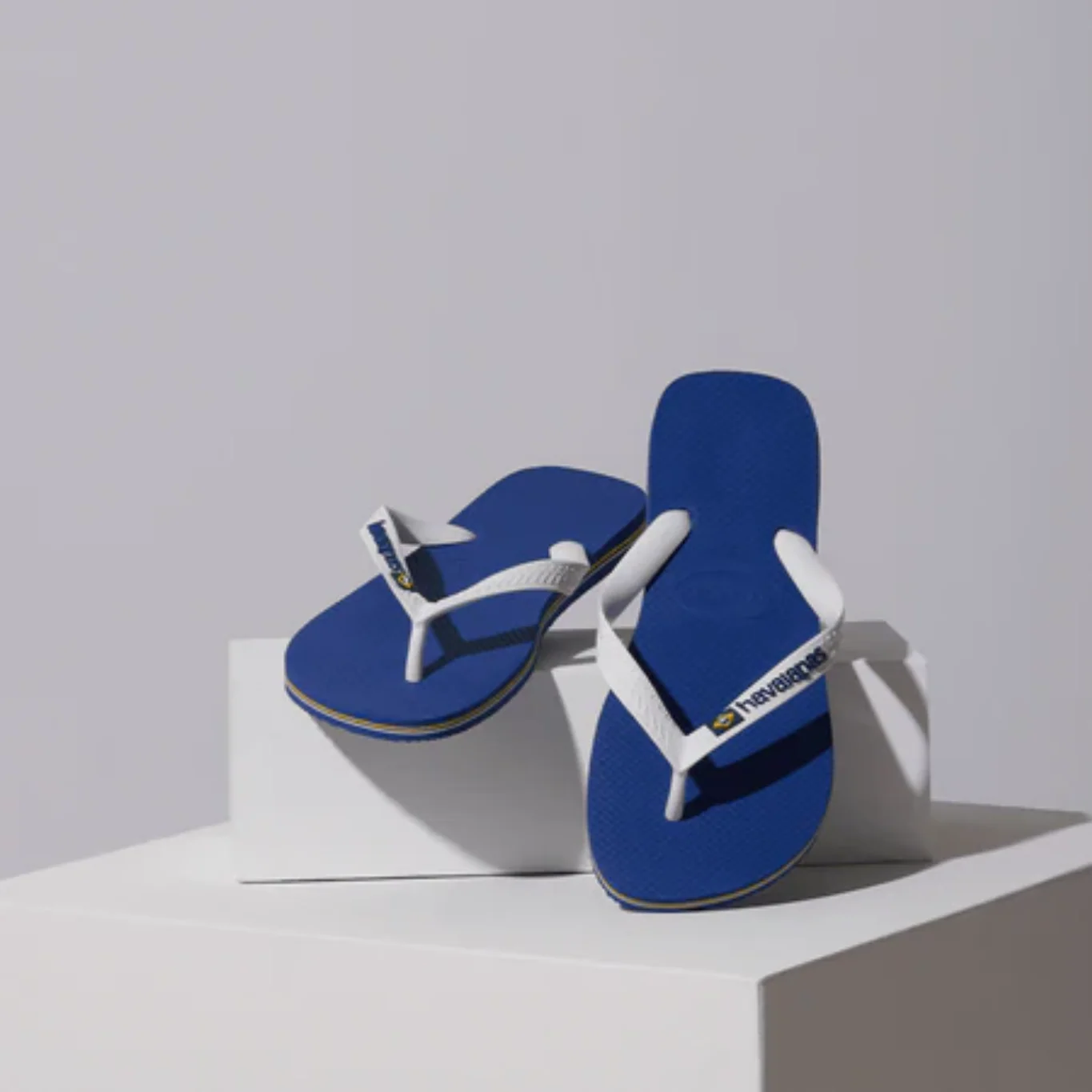 Women's Brazil Logo Flip Flops - Marine Blue - Image 8