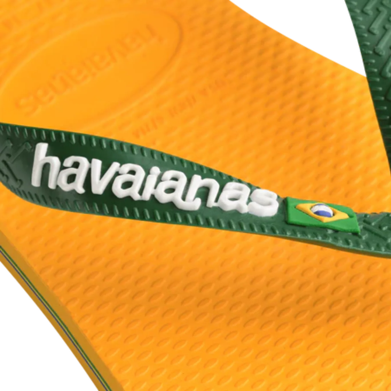 Women's Brazil Logo Flip Flops - Yellow Pop - Image 3