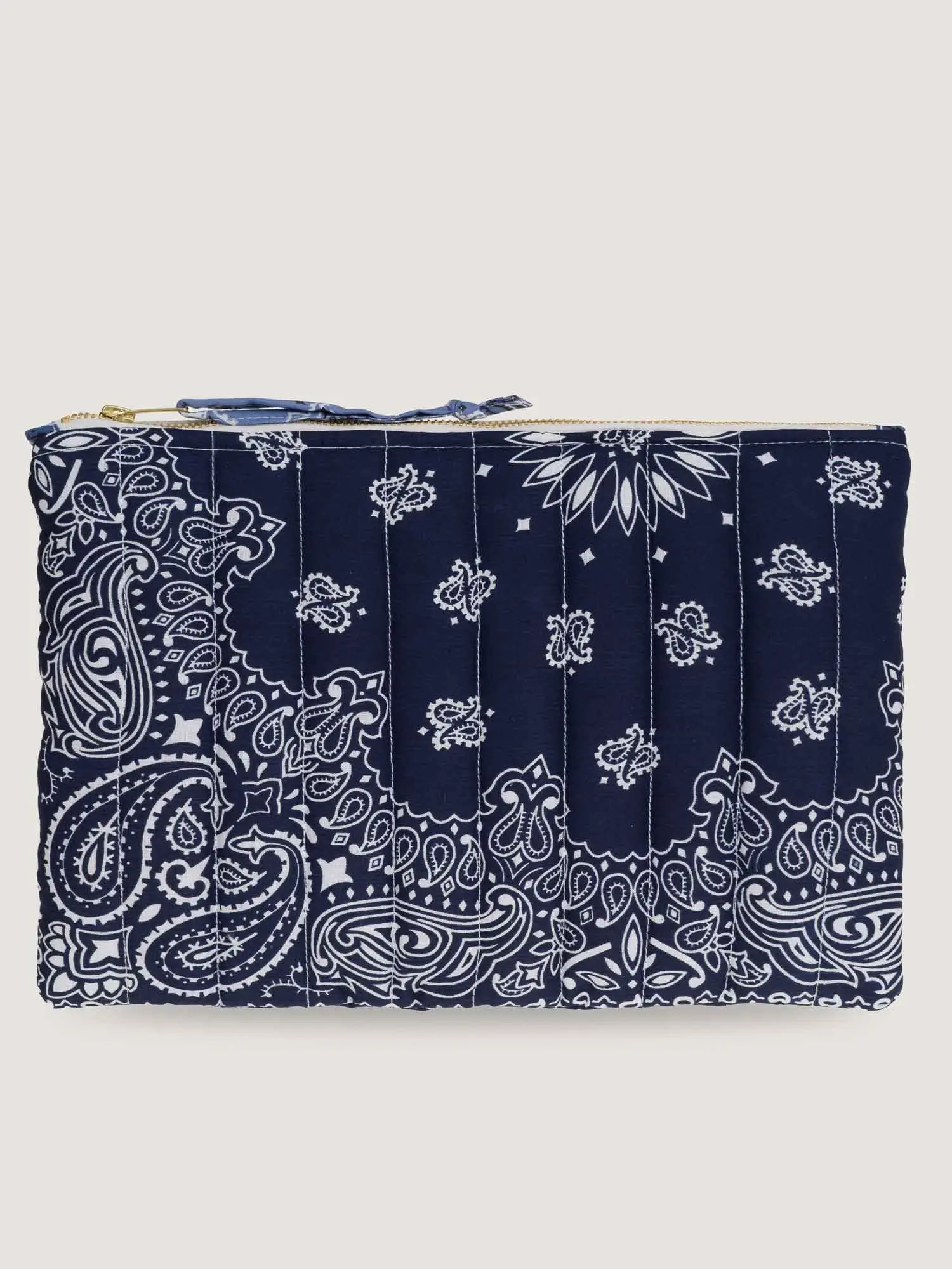 Zipped Heart Pouch - Navy / Chambray - Image 4